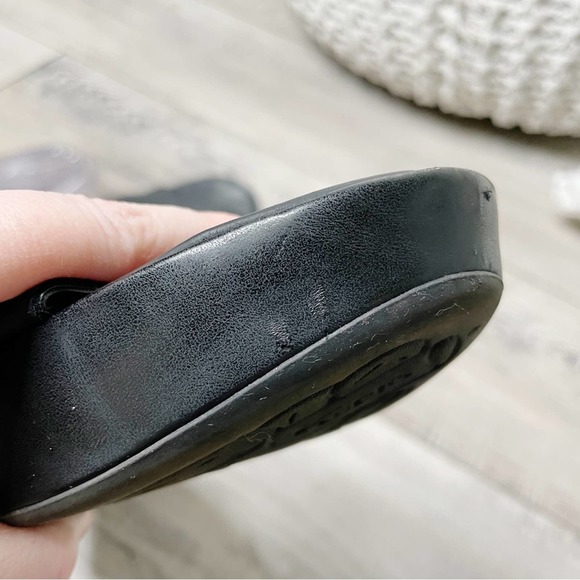 Korks Martinique Quarter Strap Leather Wedge Sandals Black Size 9M - Picture 4 of 8